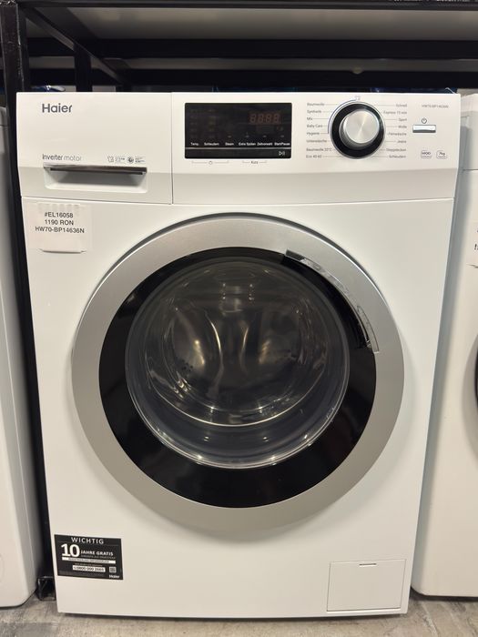 Mașină de spălat rufe slim Haier 7kg HW70-BP14636N, factura si garantie 12 luni