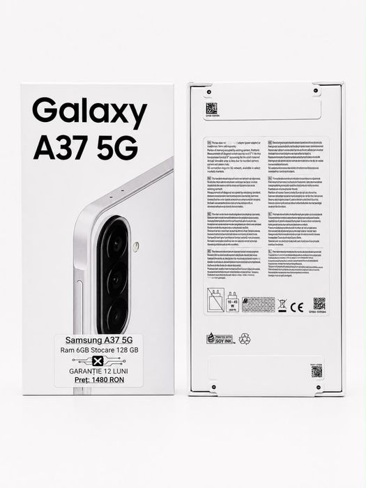 Samsung Galaxy A37 5G Silver/Black 128 GB Sigilat/Garantie 24 luni/Factura/Rate/ Avans 0