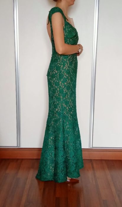 Rochie de seara, verde smarald, lunga