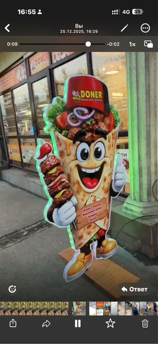 Реклама для донерки, штендер