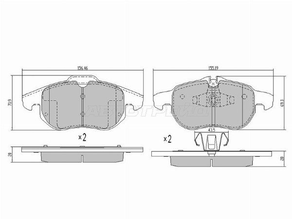 Колодки тормозные Opel Astra