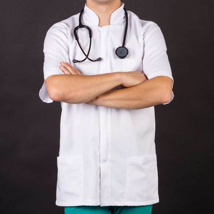 Halat med Barbatesc cu guler rusesc si fermoar ascuns ALB sau COLORAT