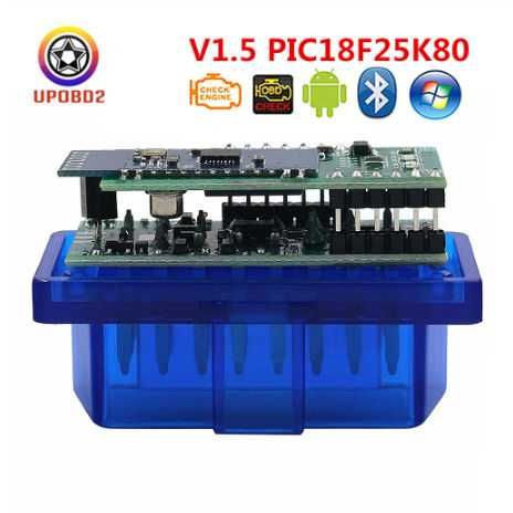 ELM327 OBD2 Bluetooth FW v 1.5 двуплатков - чип PIC18F25K8