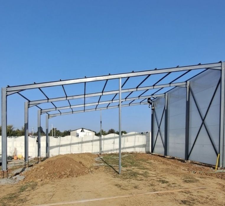 Vând hale metalice asiguram si montaj lucrăm fără avans