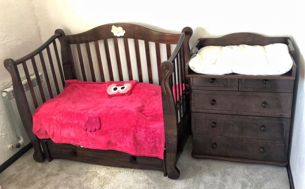 Манеж + комод Можга коричневые