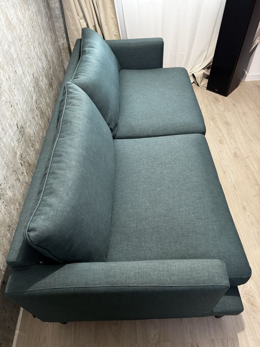 Canapea verde petrol 230x100 cm, stare foarte bună