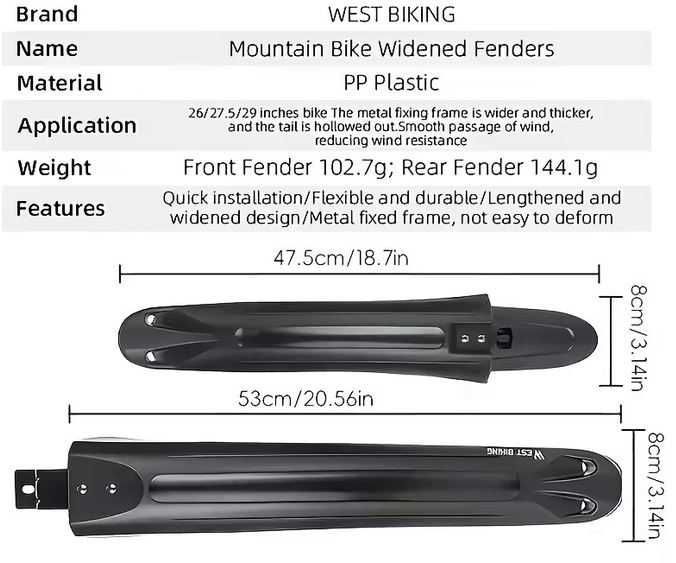 Aparatori de noroi / aripi bicicleta 26-29 inch