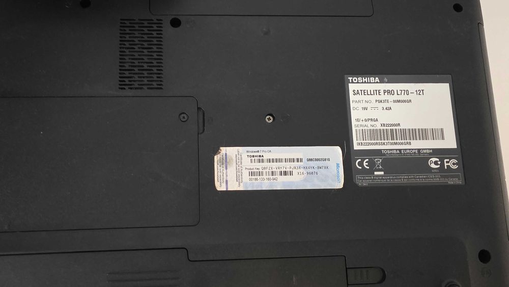 Laptop Toshiba Sattellite Pro L770 - 12T