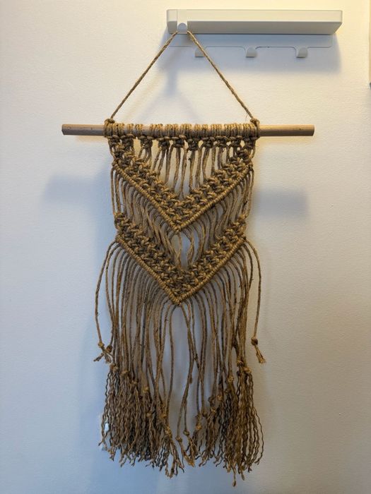 Macrame handmade rustic din iută naturală – decor perete boho