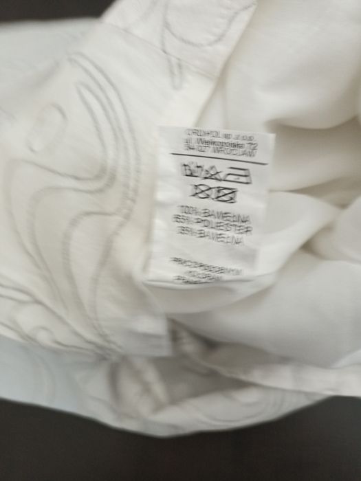 Rochie alba cu model argintiu