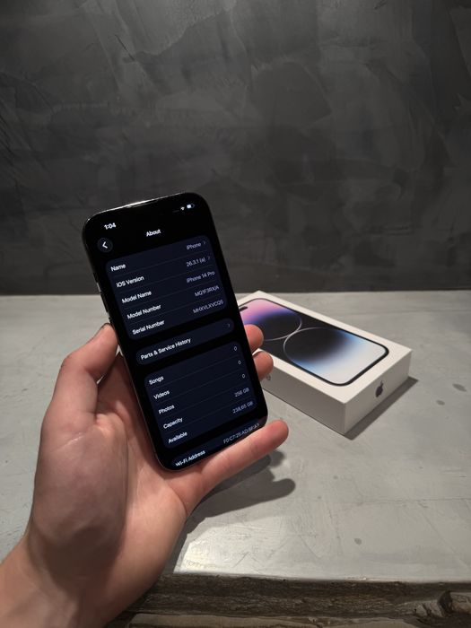 КАТО ЧИСТО НОВ Iphone 14 Pro 256 GB Deep Purple