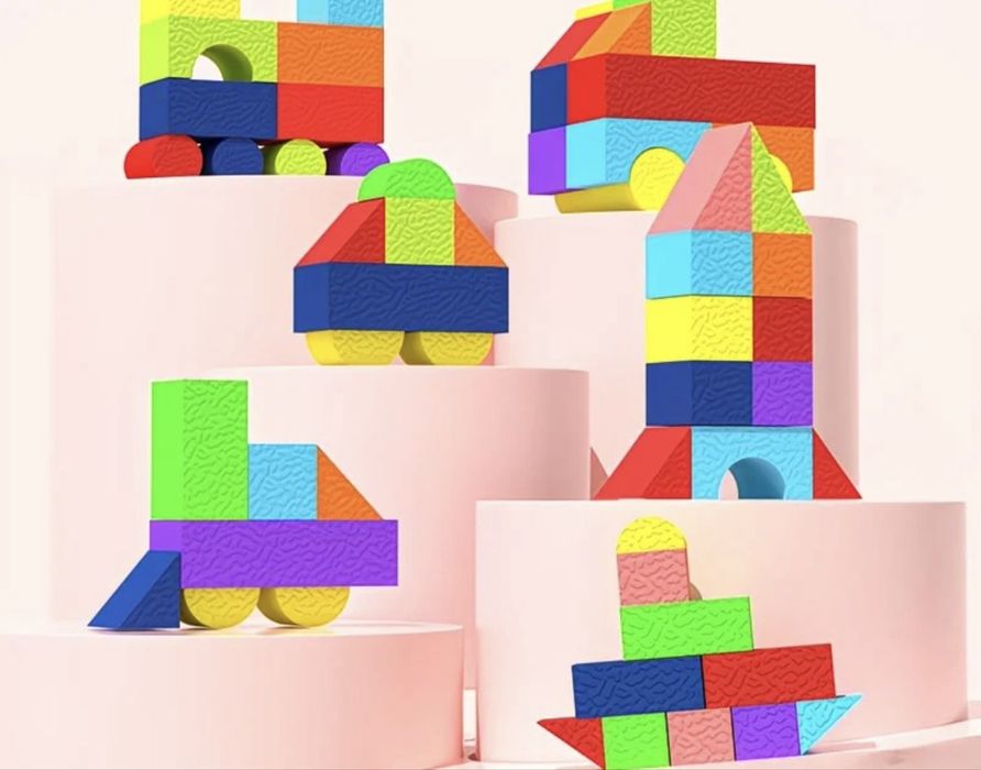 Конструктор детский мягкий 72 шт