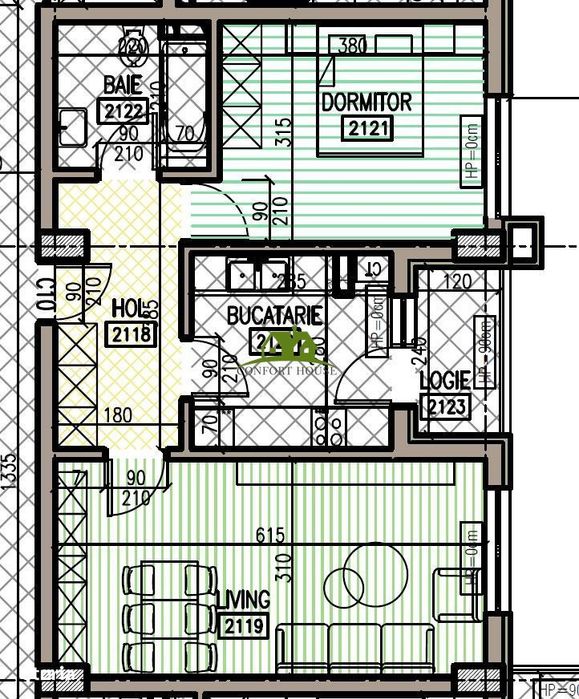 Apartament C10-2 Camere terasa-ET.1/3 in Bl.Nou Ostroveni
