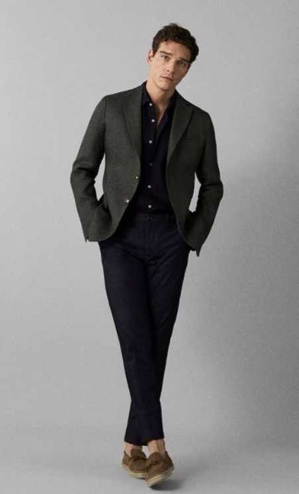 Sacou blazer de lux 52 XL Pal Zileri lana luxury 100 % gri inchis