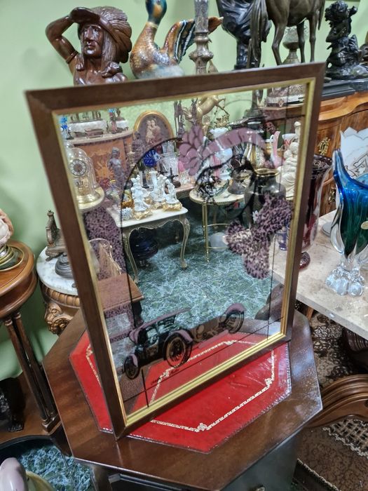 Страхотно антикварно рекламно огледало