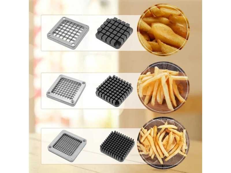 Ръчна Машина за Рязане на Картофи с 3 Размера Ножове Tnamdan