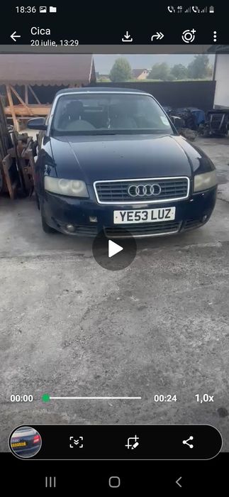 Bara capota audi a4 b6 cabryo 1 8 t