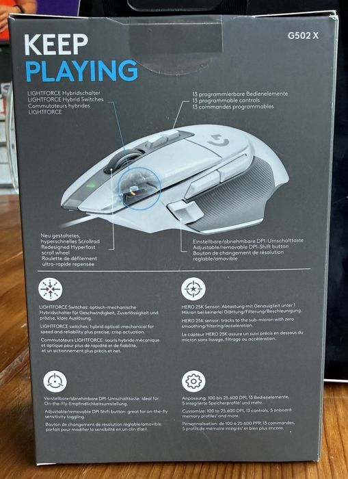 Logitech G502 X (геймърска мишка)