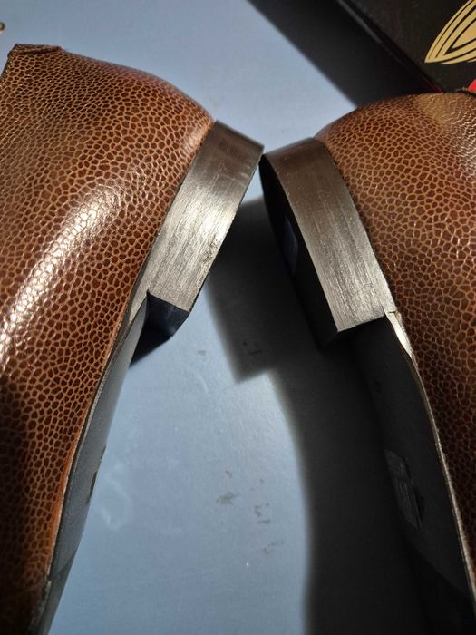 Pantofi dama, PERLATO, marime 42, piele naturala, maro, noi