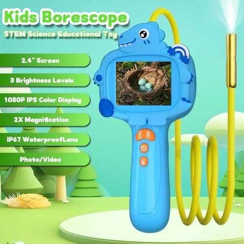 Нов Детски бороскоп 1080P с фото видео водоустойчива сонда LED светлини и IPS екран