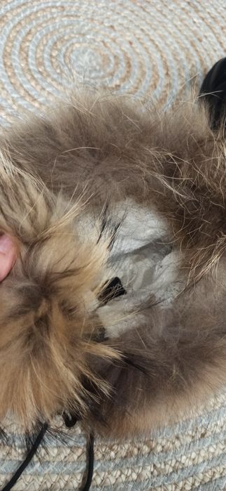 Боти / кецове, естествена кожа и пух, размер 38