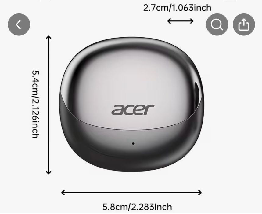 Слушалки Acer- бели и черни