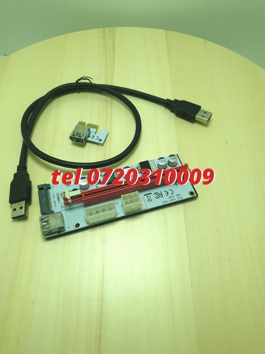 Riser Pciexp 008s 1x To 16x 4 6 Pini  Sata Usb