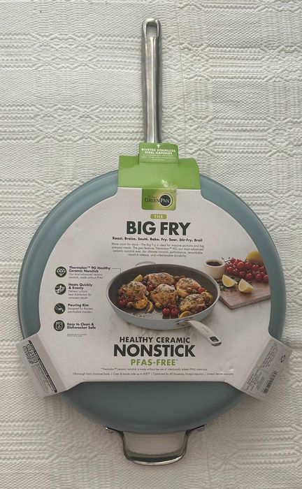 Тиган, керамично покритие, 35 см, GreenPan - Big Fry
