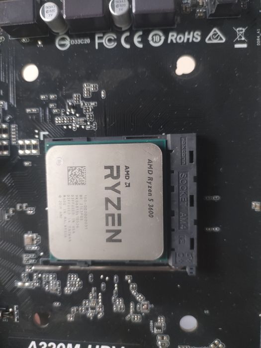 Комплект ryzen 5 3600 + асрок а320
