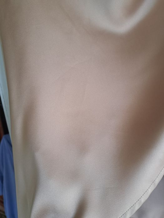 Superbă fustă damă saten bej/ auriu, Sinsay ( M)