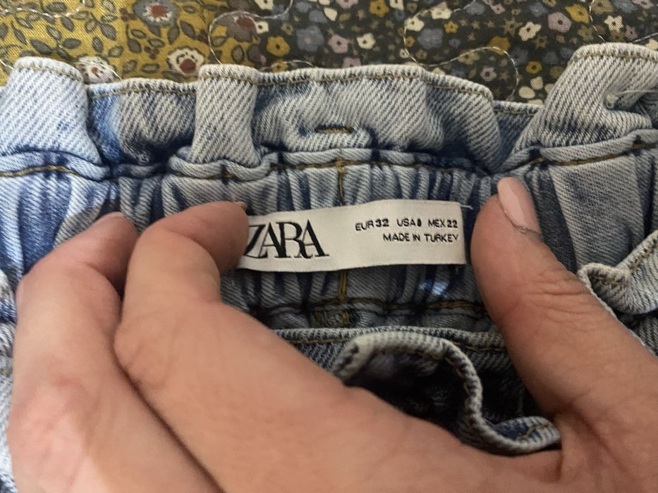 Дънки с ластик на кръста Зара