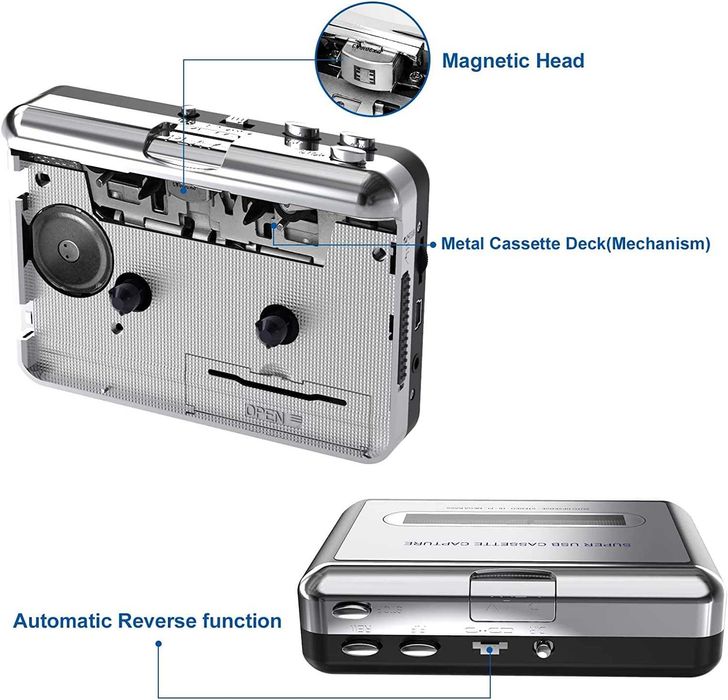 Касетофон Walkmen с опция конвертиране на касети към MP3 от DIGITNOW