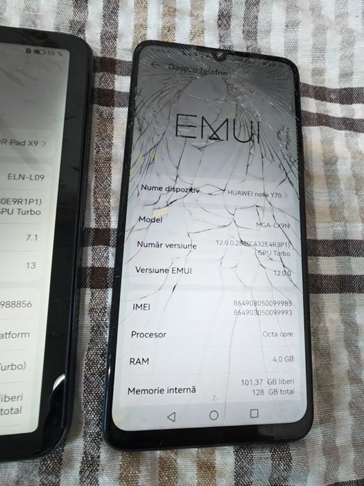 Tableta honor și huawei y70