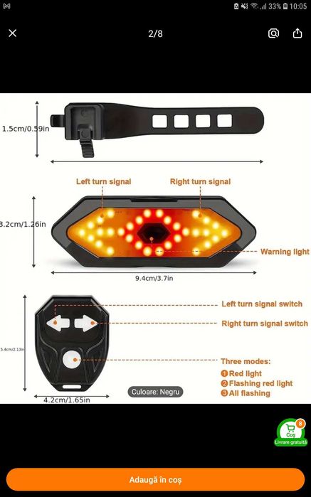 Semnalizare stanga-dreapta bicicleta-trotineta(NOU)