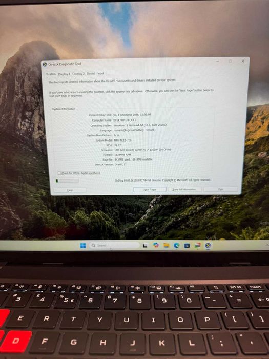 Laptop Gaming Acer Nitro Lite 16 165Hz I7-13620h 16gb Ram RTX 3050 6Gb 512gb SSD ProMax Amanet