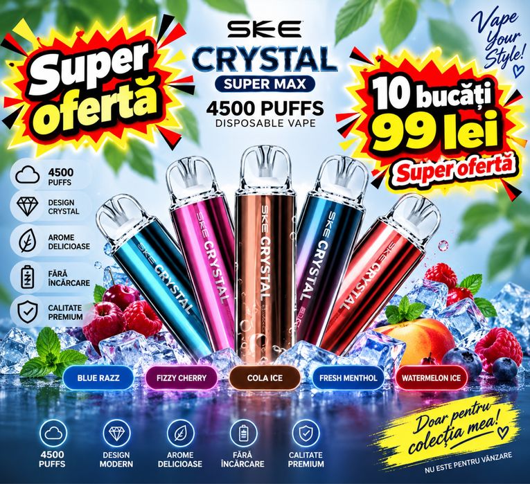 Vape 4500 Puffs pachet 10 bucati
