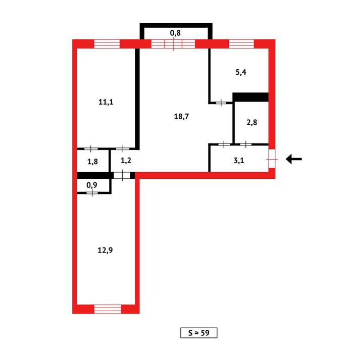 Продам 3х ком кв.3эт.Капит,ремонт Ермекова