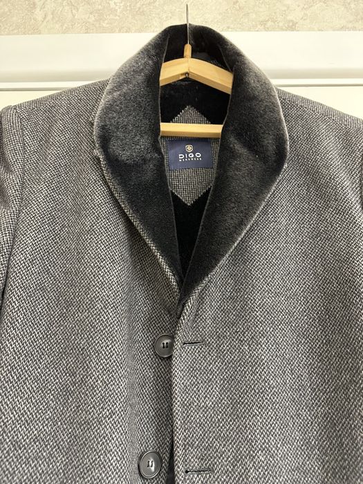 Мужское зимнее пальто драп с мехом 54 размер Турция