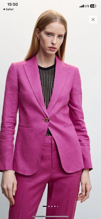 100% Ленен костюм MANGO