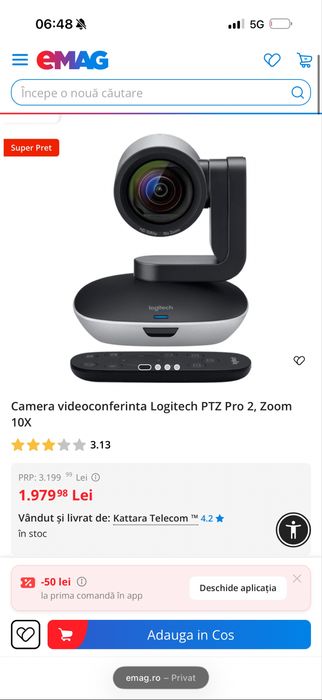 Logitech PTZ PRO 2 sigilat