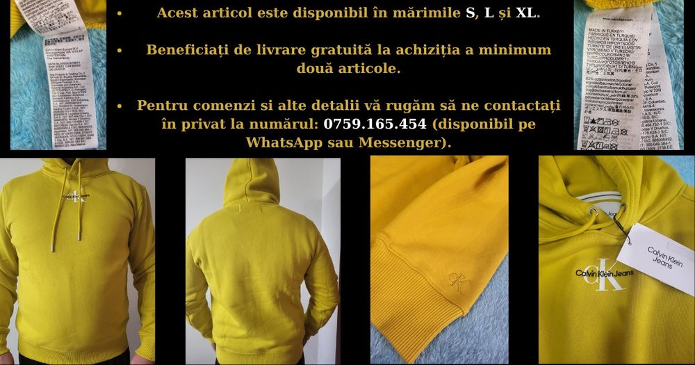Hanorac original Calvin Klein cu monograma