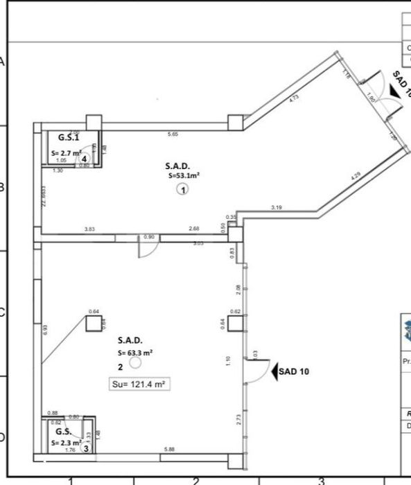 Spatiu comercial, 121,40 mp, zona Centrala