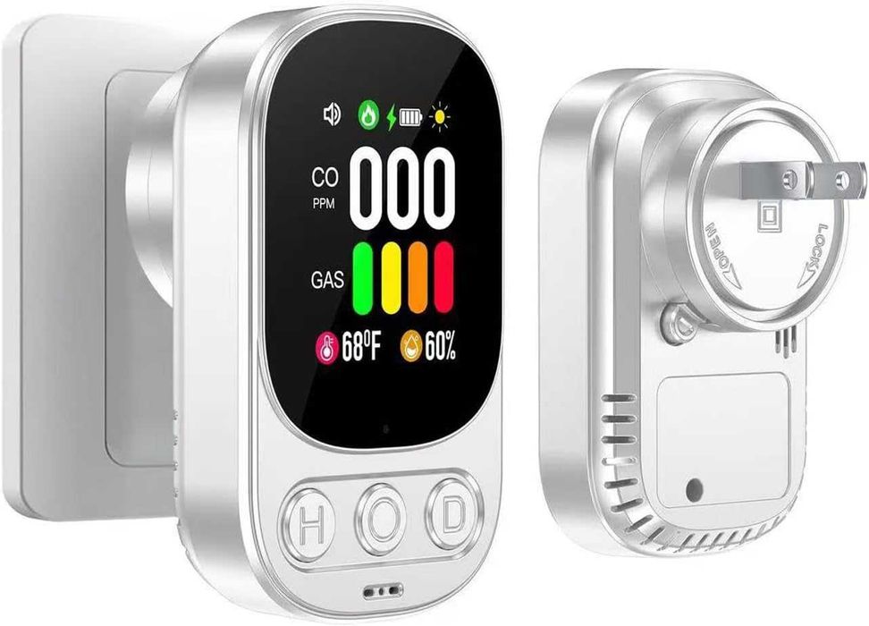 Мултифункционален Детектор 4-в-1: Въглероден оксид, Газ, Температура