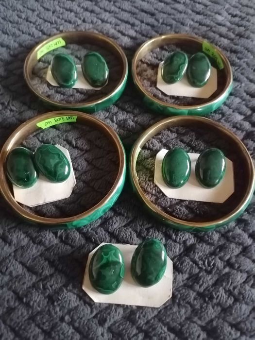 Cercei malachit natural autentic hand made Africa de sud