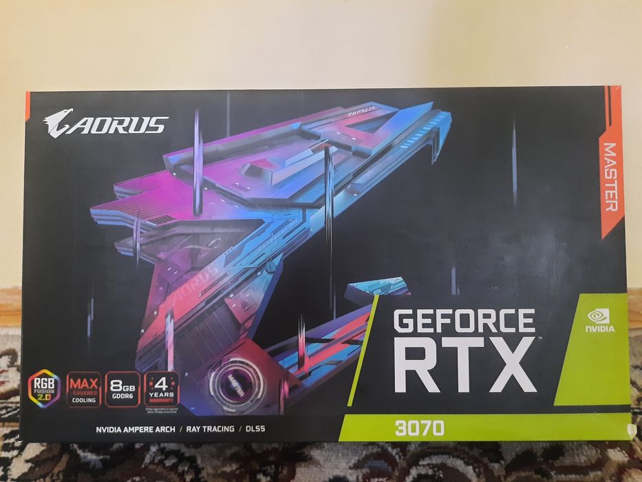 Продаётся видеокарта Nvidia RTX 3070 8gb Aorus Master