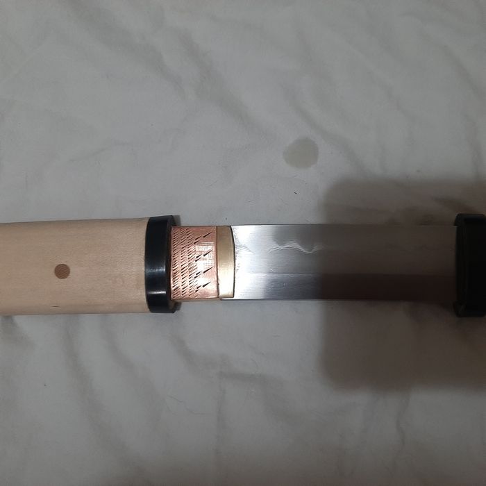 Катана sword самурайски меч прегъвана стомана ширисая истински Хамон