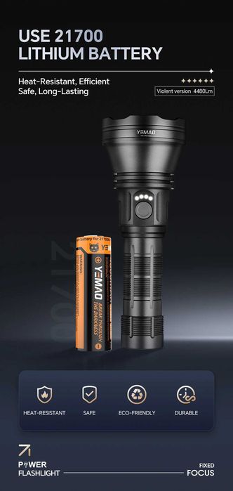 Lanterna LED 98KProMax, reincarcabila, 4480LM, raza de actiune 680m