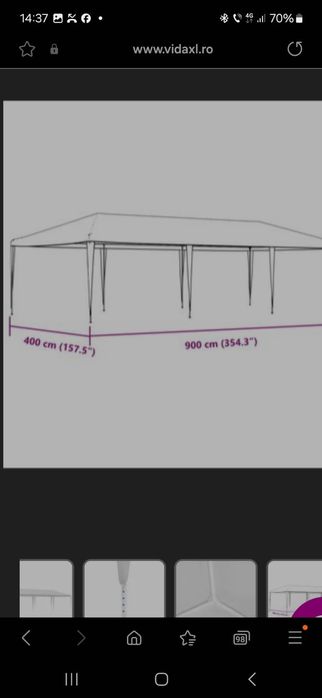 Cort de petrecere 9×4 metri