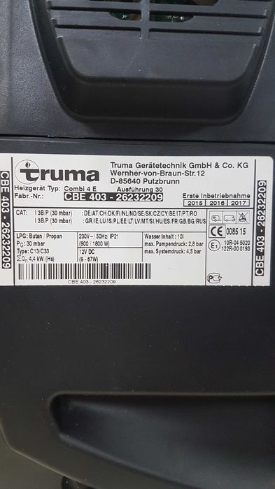 TRUMA COMBI 4E газ 220V печка бойлер каравана кемпер