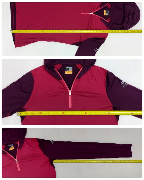 Pulover, bluza corp ICEBREAKER Merino Bodyfit 200, Sweatshirt termic pentru femei Icebreaker Half Zip, mărimea M
